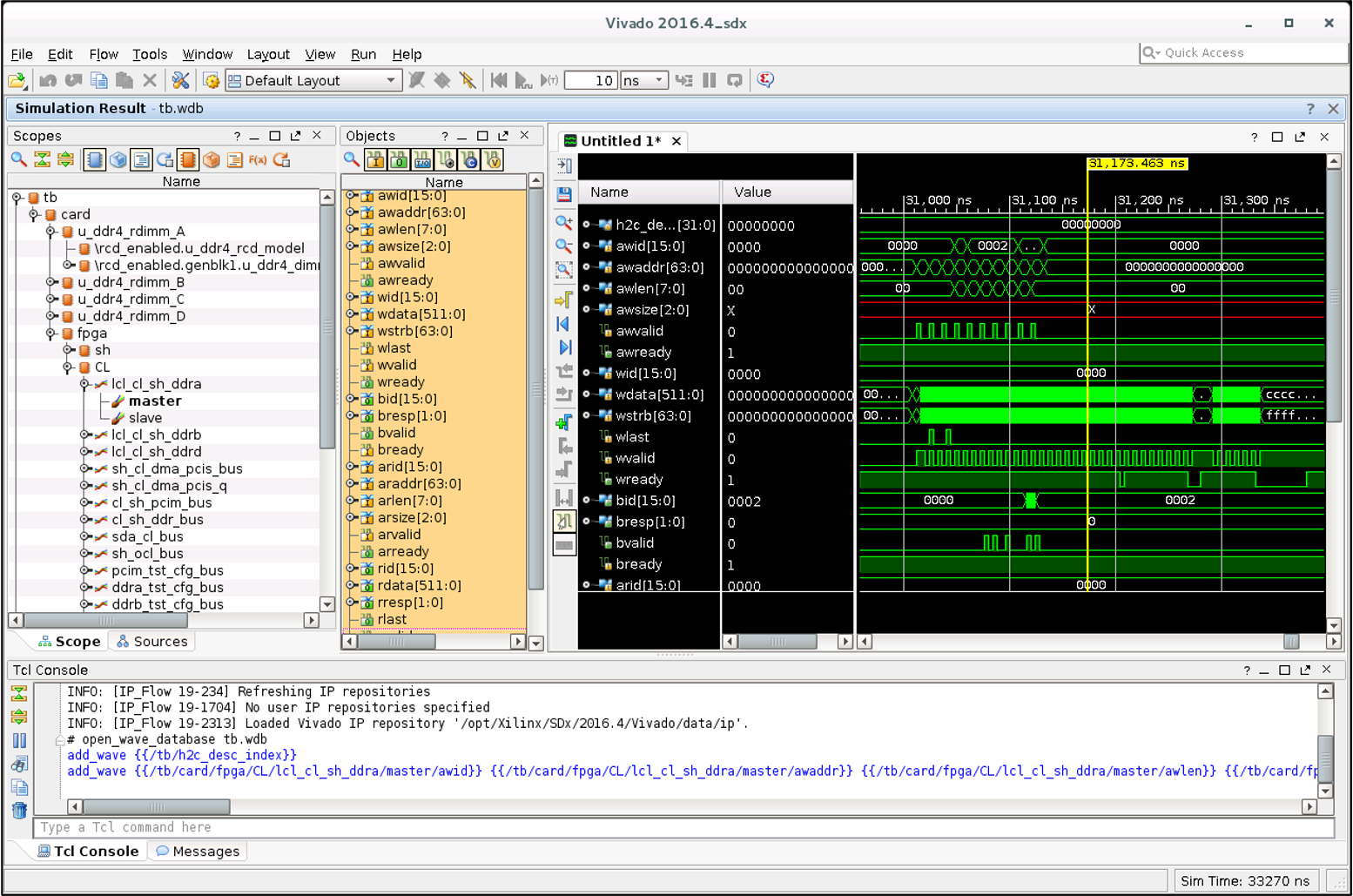 Xilinx Vivado custom logic development environment